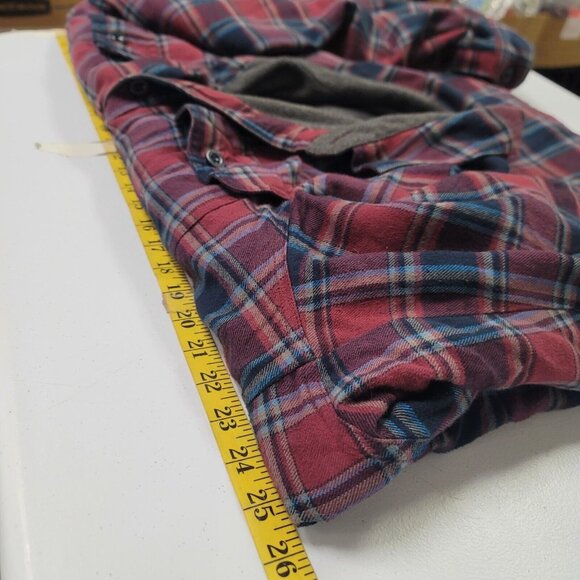 Vintage LL Bean Mens Fleece Lined Flannel Shacket Size L Button Lumberjack - Picture 8 of 11